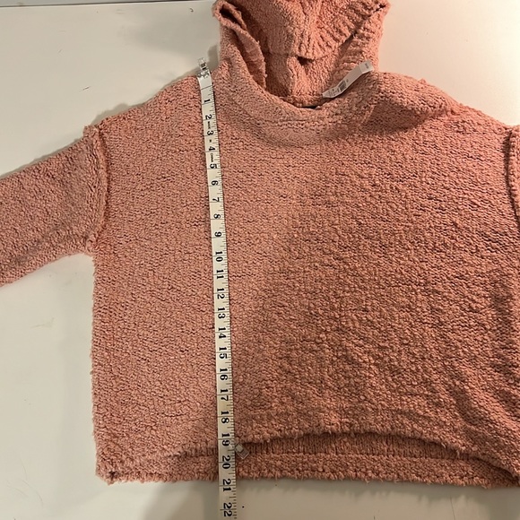 NWT American Eagle Rose Pink,Knit, Hooded, Sweater, Size Small - Picture 6 of 8
